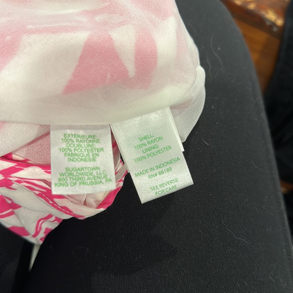 Lilly Pulitzer pink and white shirt sundress size large - Picture 9 of 10